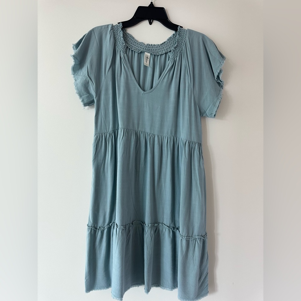 Blue Mini Flowy Dress